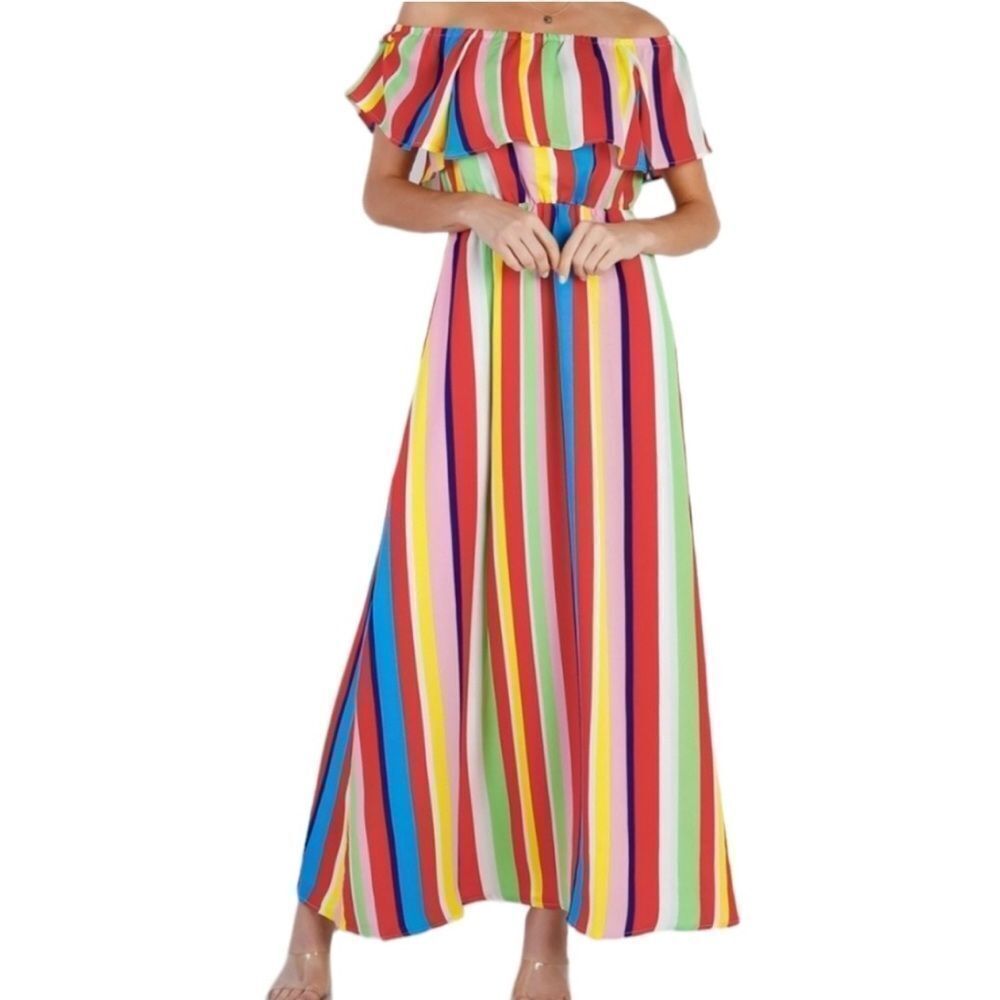 Bright Multi-Colored Maxi Dress